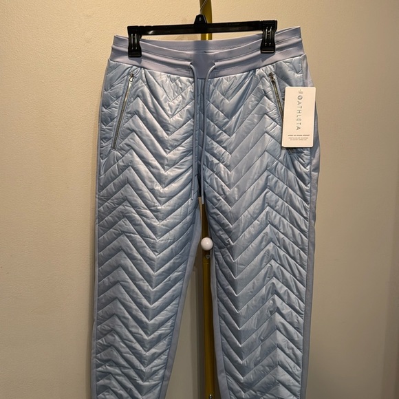 Athleta Women's Après Ski Down Jogger Pants Sky Blue Size 8 NWT - Picture 4 of 10